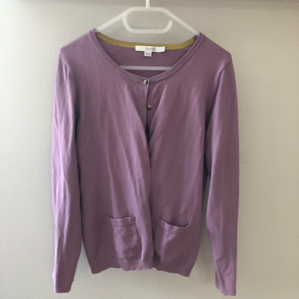 Boden mauve cardigan.